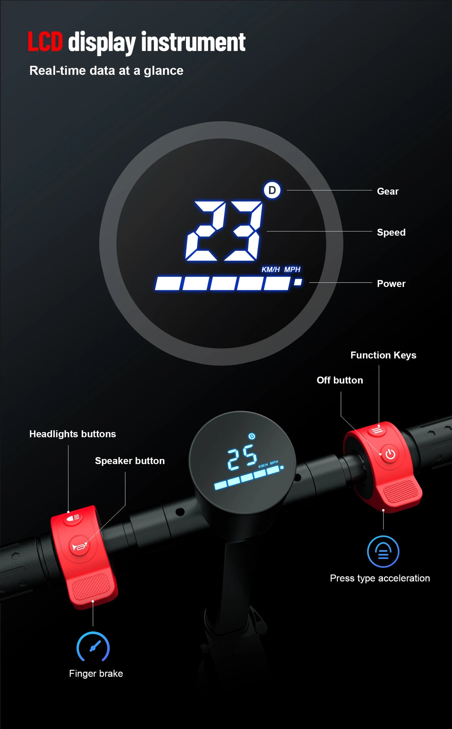 X6 Foldable electric scooter adults, 350W 36V 7.5A, Smart APP