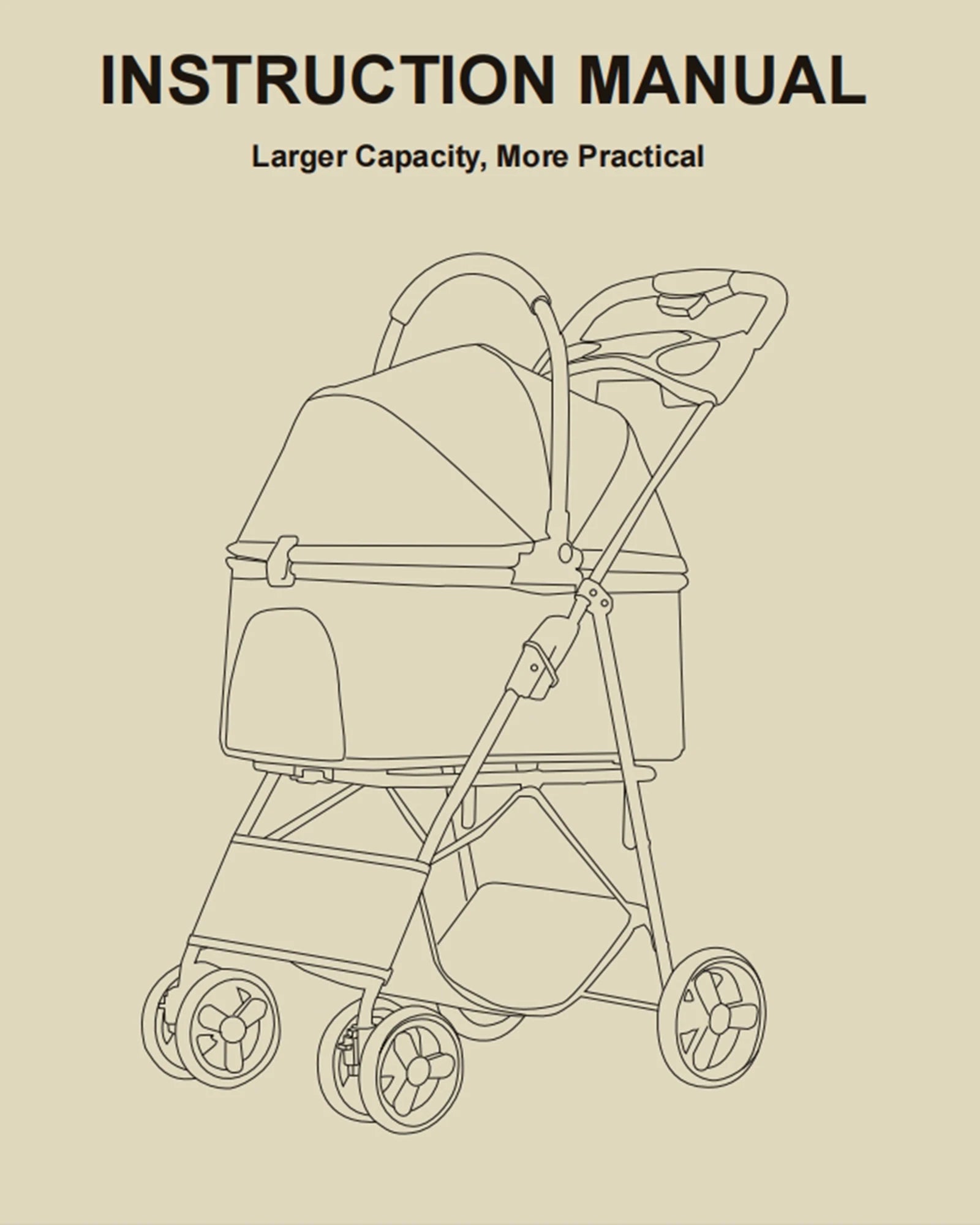Luxury Detachable Pet Stroller
