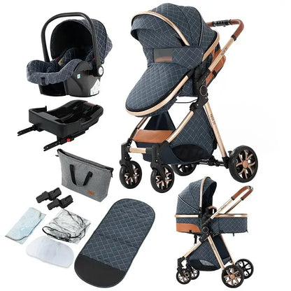 3-in-1 Lightweight Stroller - Carriage, Bassinet