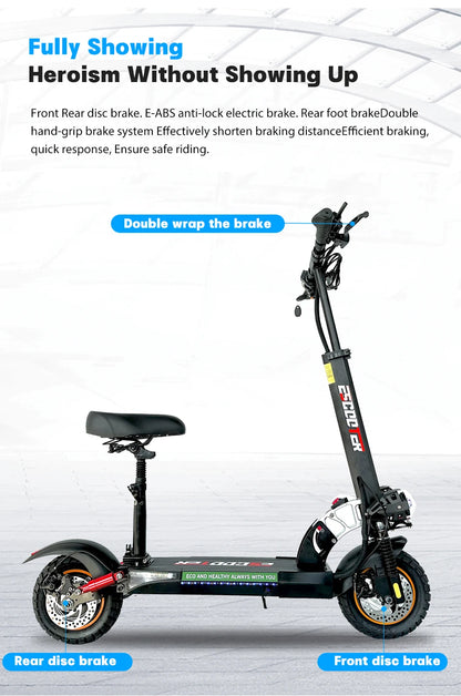 Adult Foldable Electric Scooter, 48v 13ah 16Ah, Kick Scooter Lightweight, Long Range 35-55km, 800w