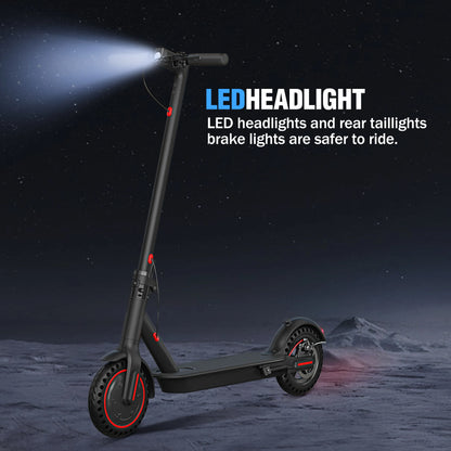 Lightweight Commuter Electric Scooter for Adults, Explosion-proof Tires, Dual Brake System, APP Support