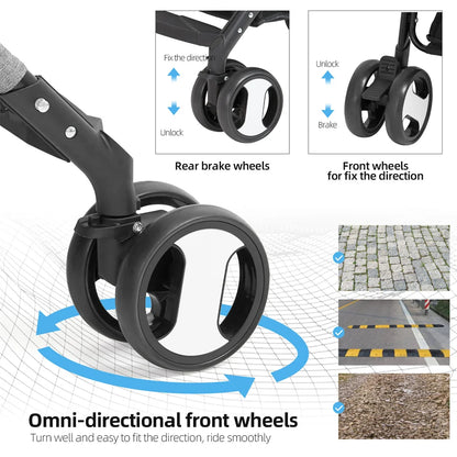 Pet Stroller Foldable Travel Carrier