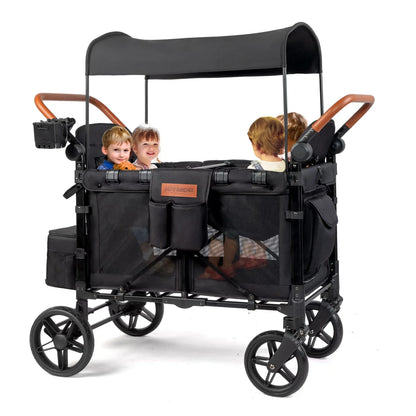 Outdoor Folding Wagon Stroller, 4 Seater with Full Canopy.