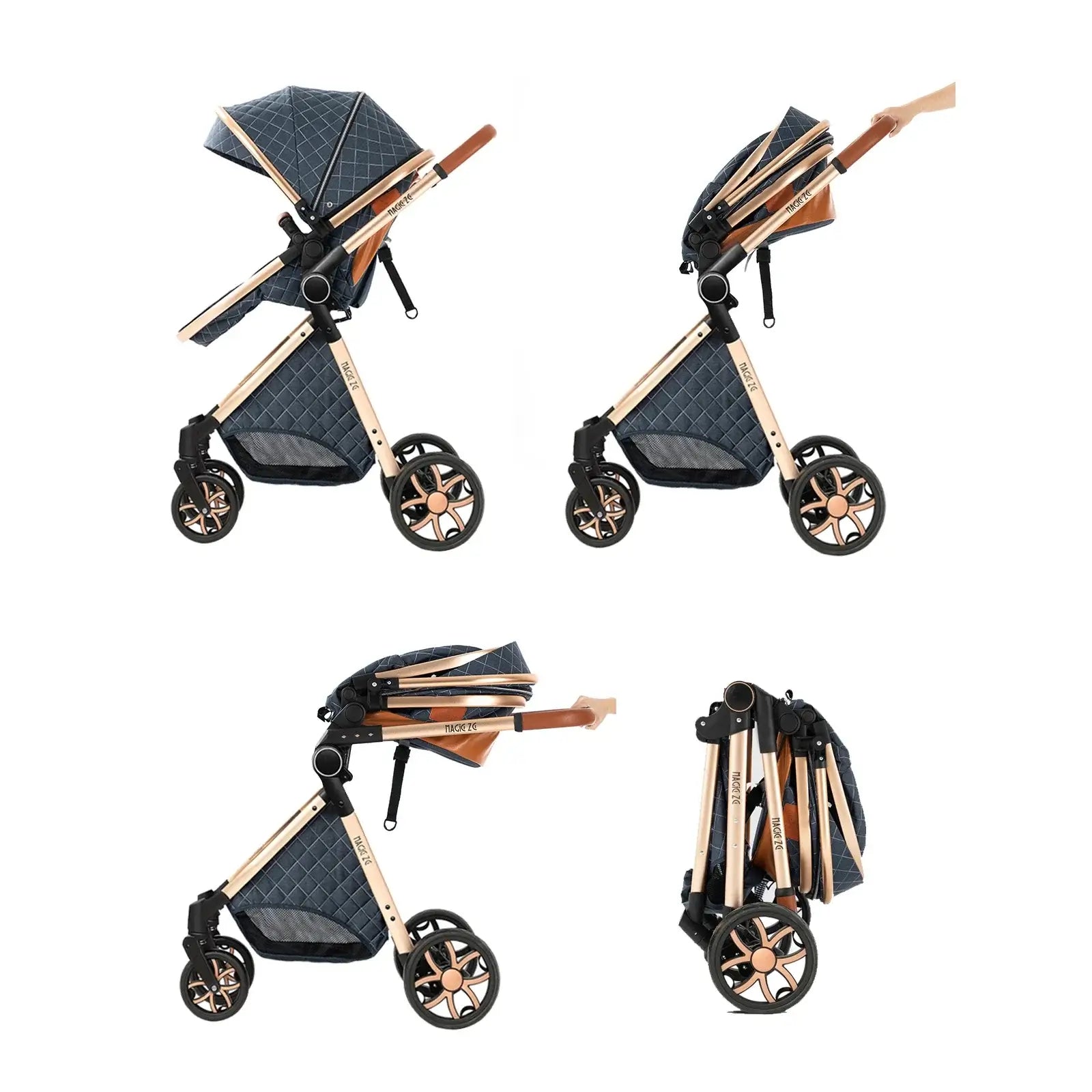 3-in-1 Lightweight Stroller - Carriage, Bassinet