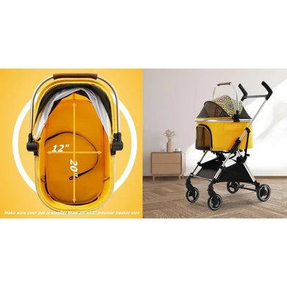Pet Stroller -Buttercup Foldable 3-in-1 Multifunction