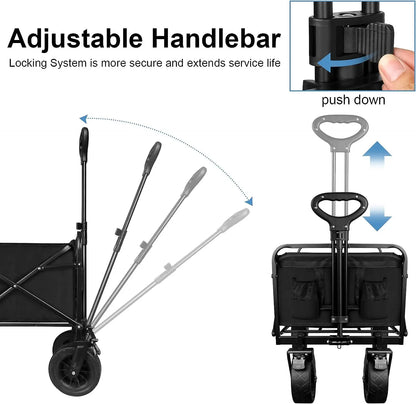 Black Collapsible Folding Wagon