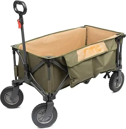Ultra-Tough Foldable Utility Cart, Portable Collapsible Wagon with All-Terrain Wheels