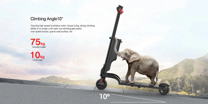 HX 7.5AH Adult Foldable Electric Scooter, 350W 25KM/H, Kick Scooter 5.5 Inch, APP Smart