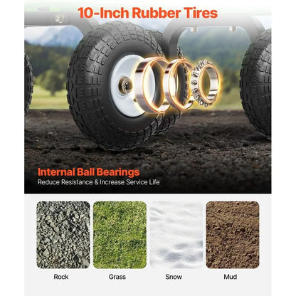 900 Lbs Capacity Heavy Duty Steel Garden Cart