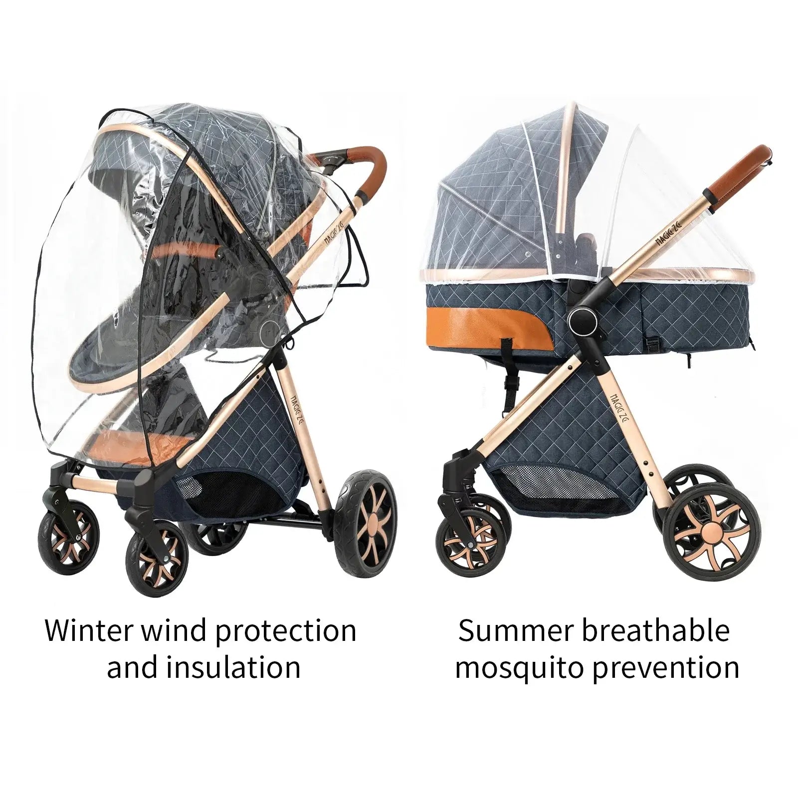 3-in-1 Lightweight Stroller - Carriage, Bassinet