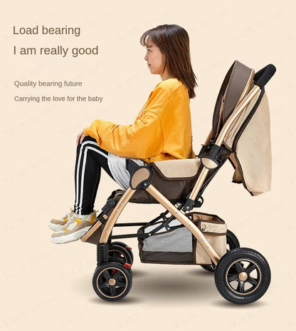 Four-wheel Strollers, Foldable and Washable, Multifunctional Stroller