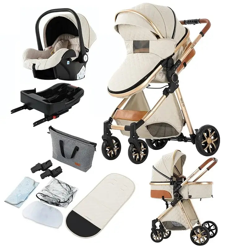 3-in-1 Lightweight Stroller - Carriage, Bassinet