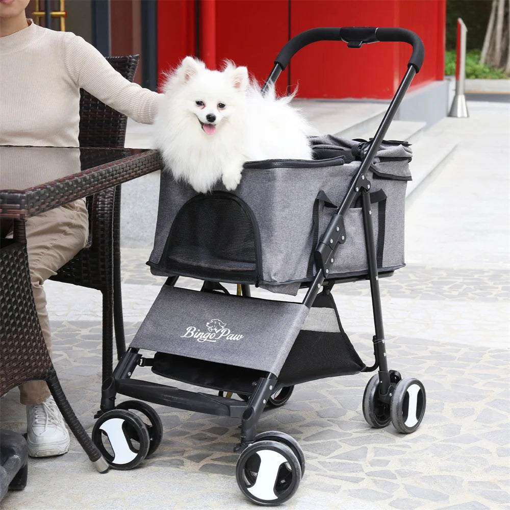 Pet Stroller Foldable Travel Carrier