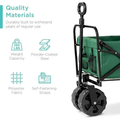Collapsible Garden Carts w/ 360-Degree Wheels