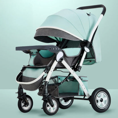 Four-wheel Strollers, Foldable and Washable, Multifunctional Stroller