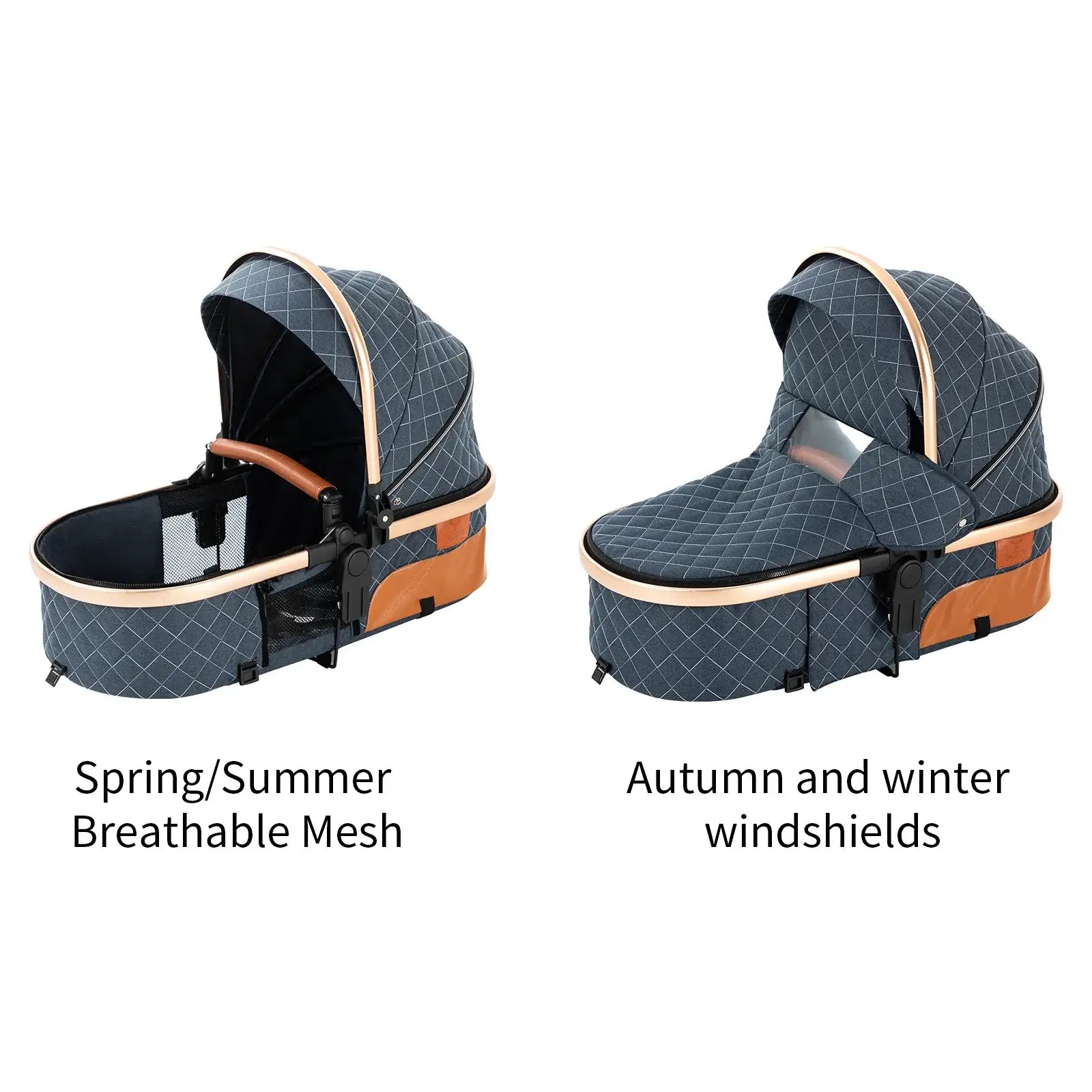3-in-1 Lightweight Stroller - Carriage, Bassinet