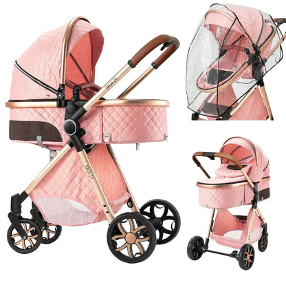 3-in-1 Lightweight Stroller - Carriage, Bassinet
