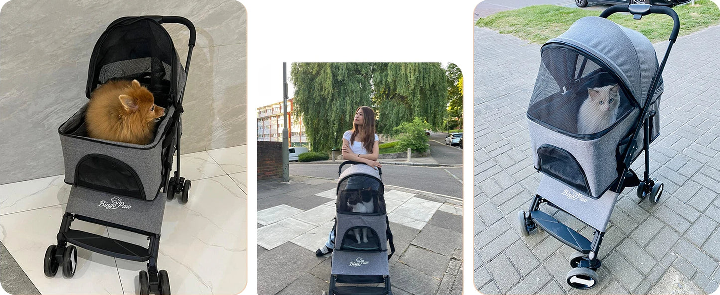 Pet Stroller Foldable Travel Carrier