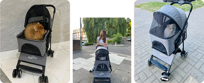 Pet Stroller Foldable Travel Carrier