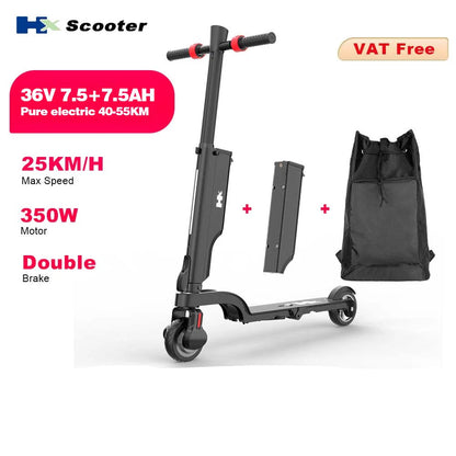 HX X6 Electric Scooter for Adult, Foldable,  350W 25KM/H, 7.5AH 36V