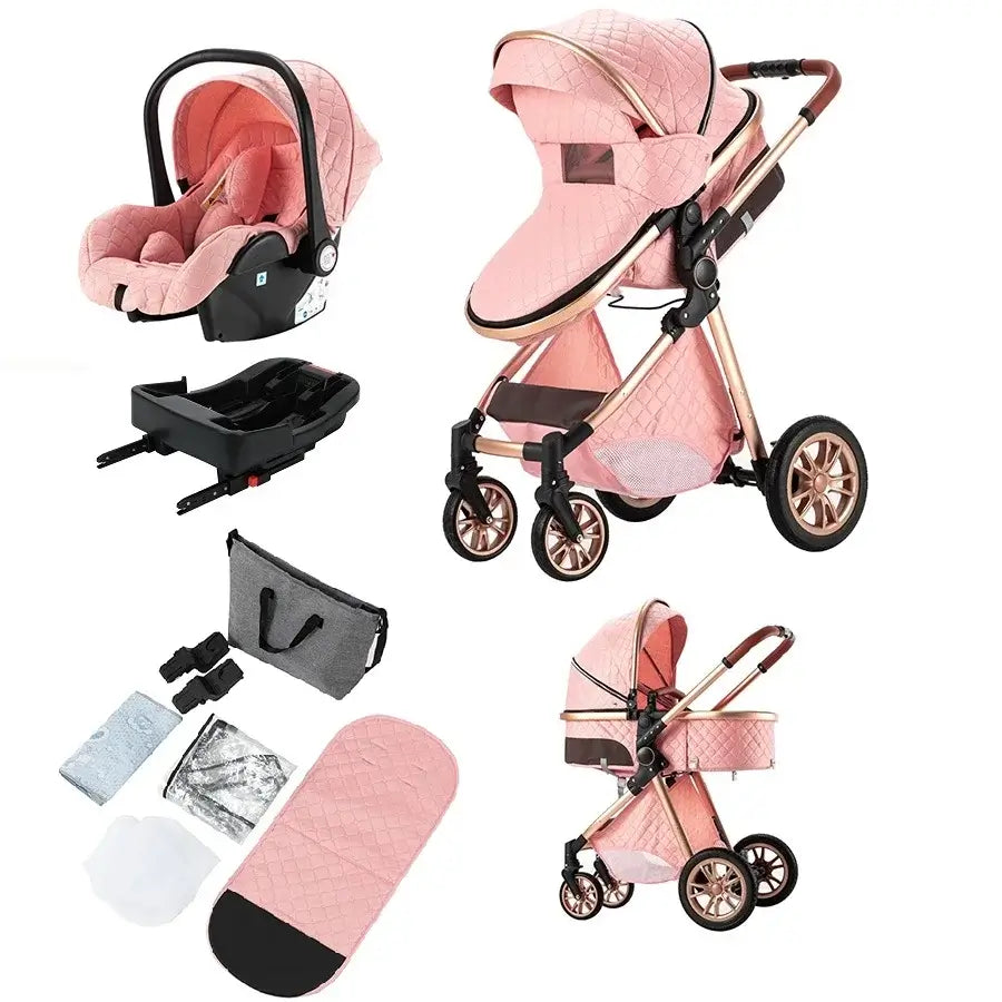 3-in-1 Lightweight Stroller - Carriage, Bassinet