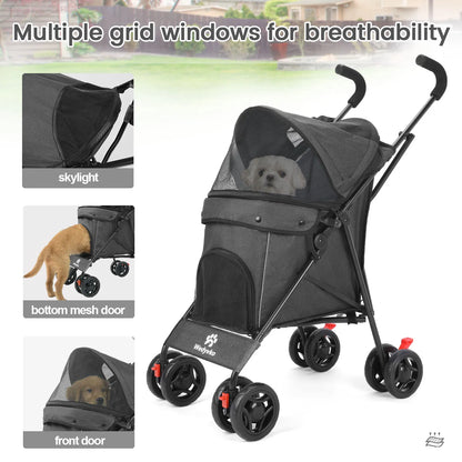 Pet Stroller - Foldable and Lightweight
