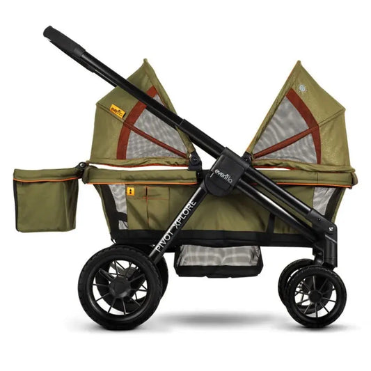 Pivot Xplore All-Terrain Stroller Wagon (Ranger Green) - with storage