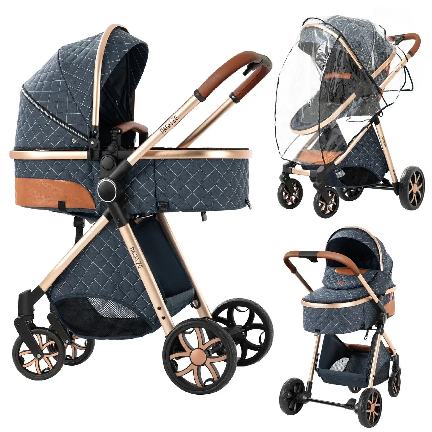 3-in-1 Lightweight Stroller - Carriage, Bassinet