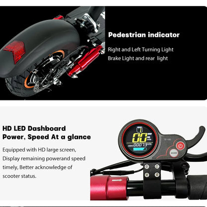 Adult Foldable Electric Scooter, 48v 13ah 16Ah, Kick Scooter Lightweight, Long Range 35-55km, 800w