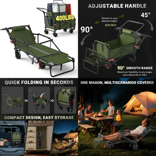 Folding Wagon Chair Combo