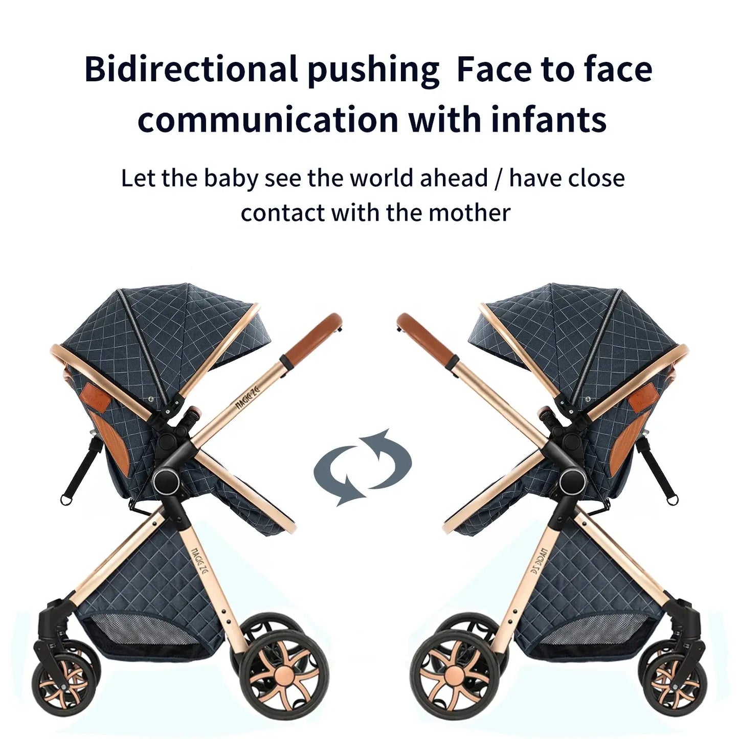 3-in-1 Lightweight Stroller - Carriage, Bassinet