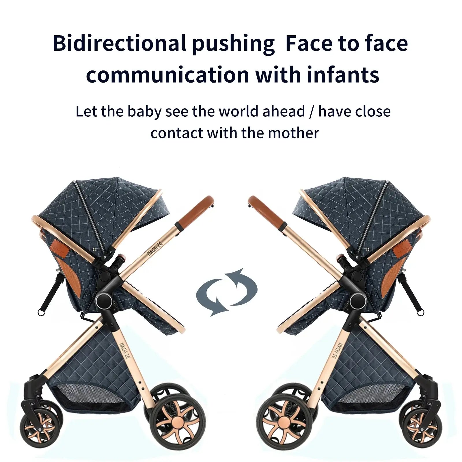 3-in-1 Lightweight Stroller - Carriage, Bassinet