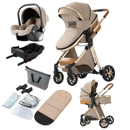 3-in-1 Lightweight Stroller - Carriage, Bassinet