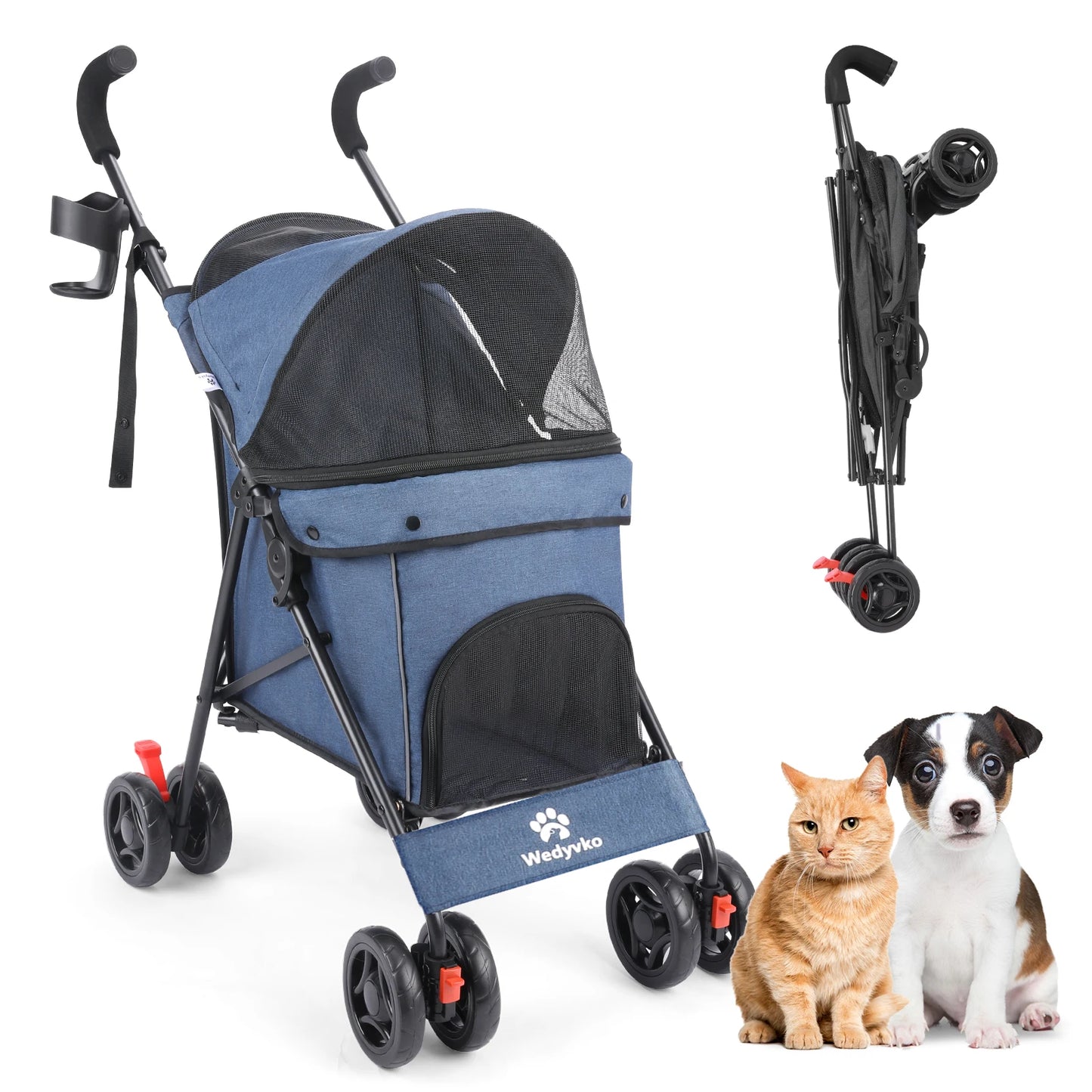 Pet Stroller - Foldable and Lightweight