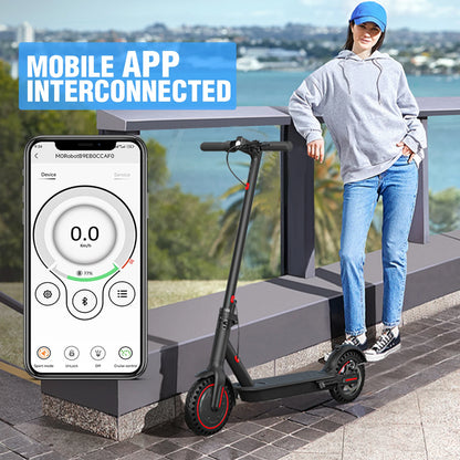 Lightweight Commuter Electric Scooter for Adults, Explosion-proof Tires, Dual Brake System, APP Support