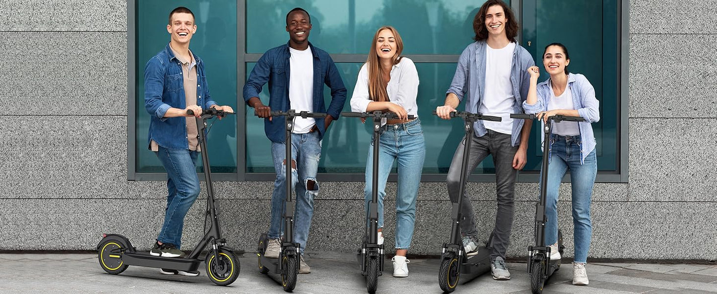 Adult Folding Electric Scooter, 22MPH Max Speed, 500W 14.5AH, 28 Miles Long Range, Dual Shock Absorber